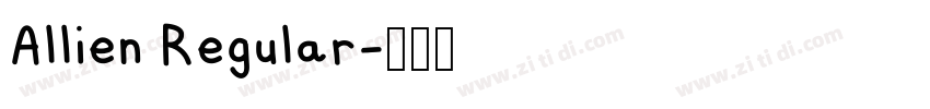 Allien Regular字体转换